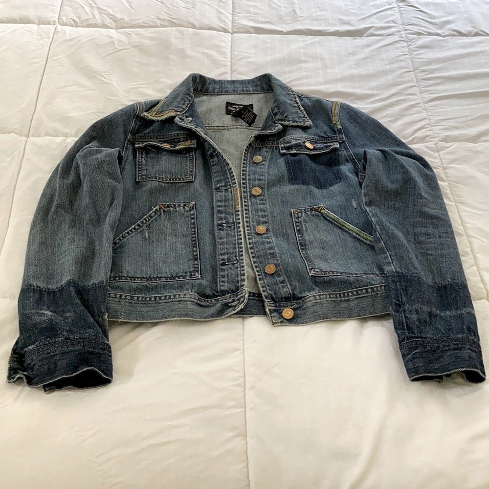 POLO JEANS CO blue jean short waisted denim jacket